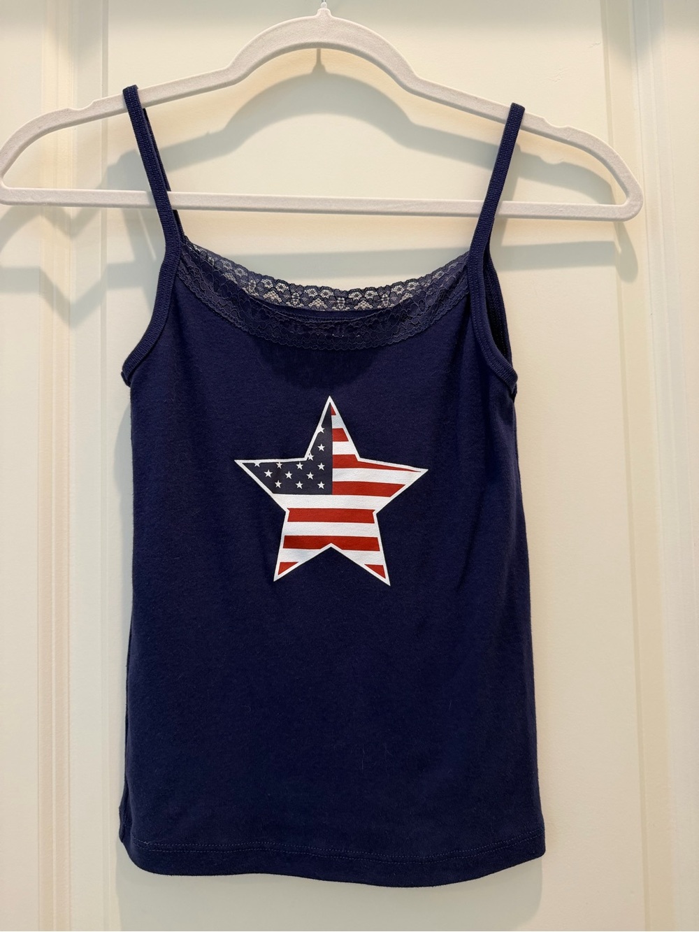 Modern Lux Navy Tank with American Flag Star